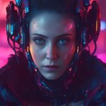 Cyberpunk futuristic girl Ai generated