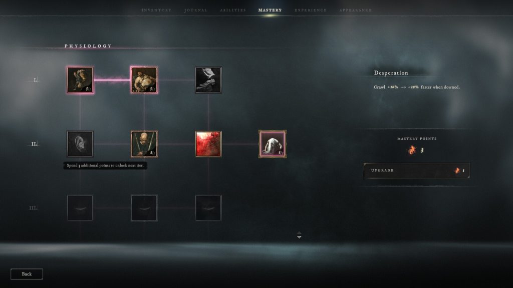 Hunger Pc game skill tree