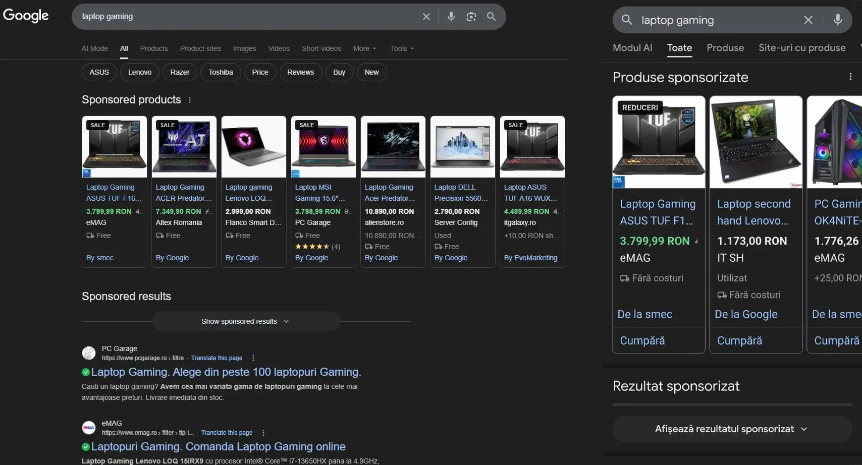 Diferenta SERP Mobil vs. Desktop Comparatie afisare rezultate mobil vs desktop